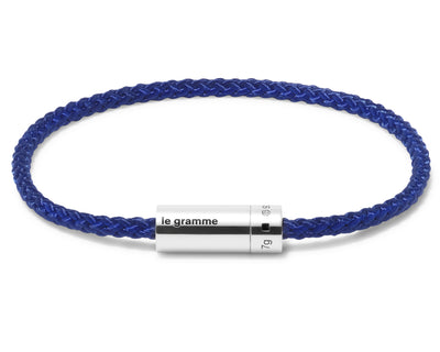 royal blue nato cable bracelet le 7g